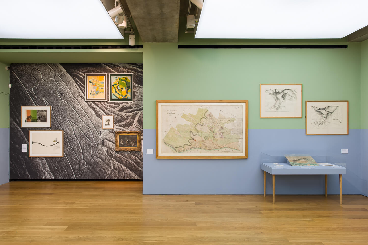 Installation view, 'A drawing, a story, and a poem go for a walk: Mariana Castillo Deball curates the Towner Collection’. Photo by Rob Harris.