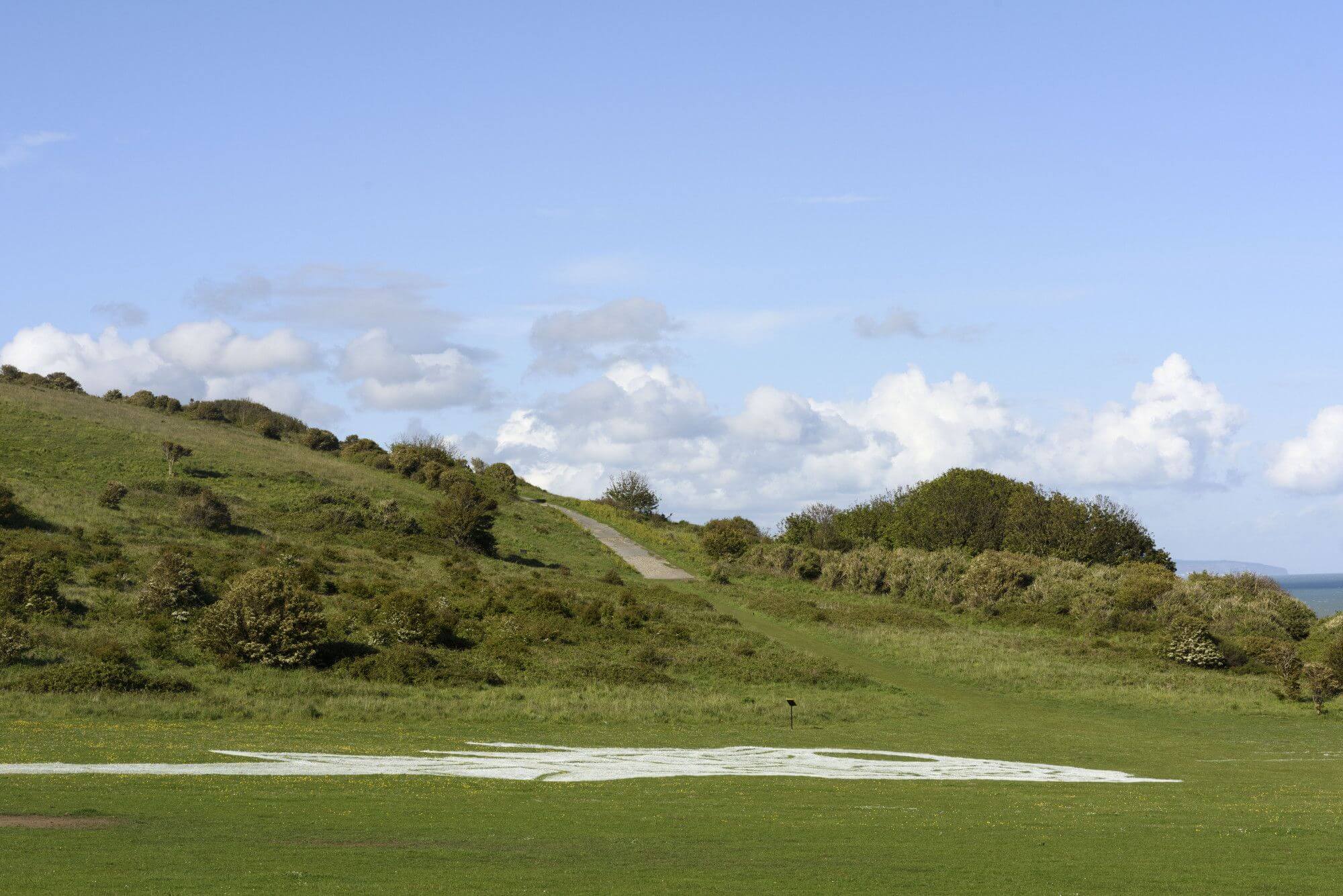 Installation view, Mariana Castillo Deball, ‘Walking through the town I followed a pattern on the pavement that became the magnified silhouette of a woman’s profile’. Photo by Rob Harris⁠ ⁠